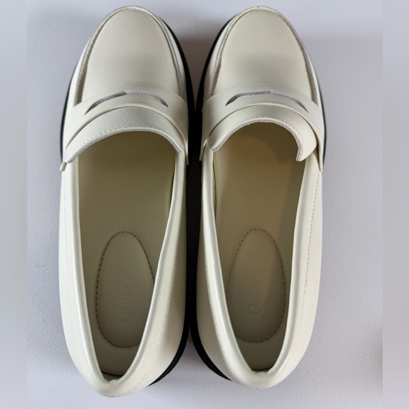 QUINCE Italian Leather Lug Sole Loafer Bone NEW Size 7.5, 8 & 9 - Picture 6 of 13